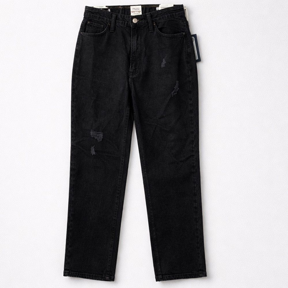 Universal Threads Black Curvy Vintage Stretch straight jeans size 6 NWT